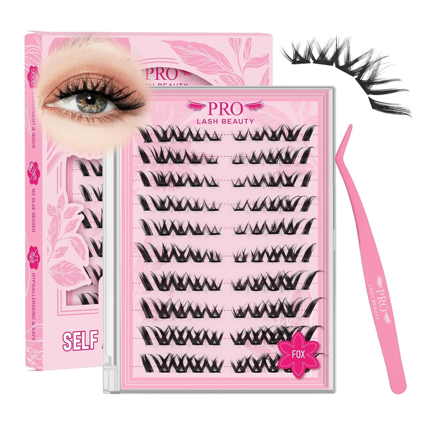 Lash Clusters - 72 Pcs DIY Individual Cluster Lashes | Volume Wispy 8-16mm, Soft & Reusable