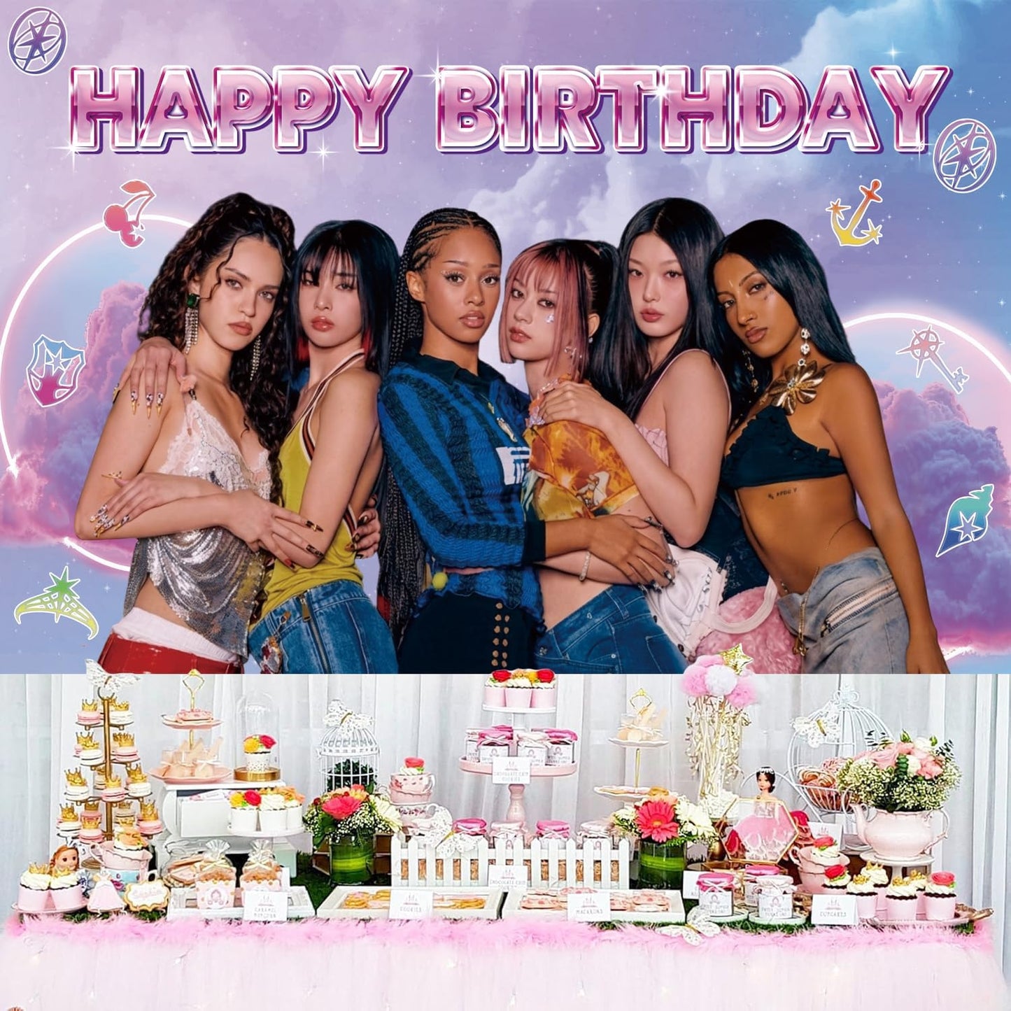Birthday Decorations Banner - Music Theme Backdrop 5x3Ft | Perfect for Photo Booths & Celebrations