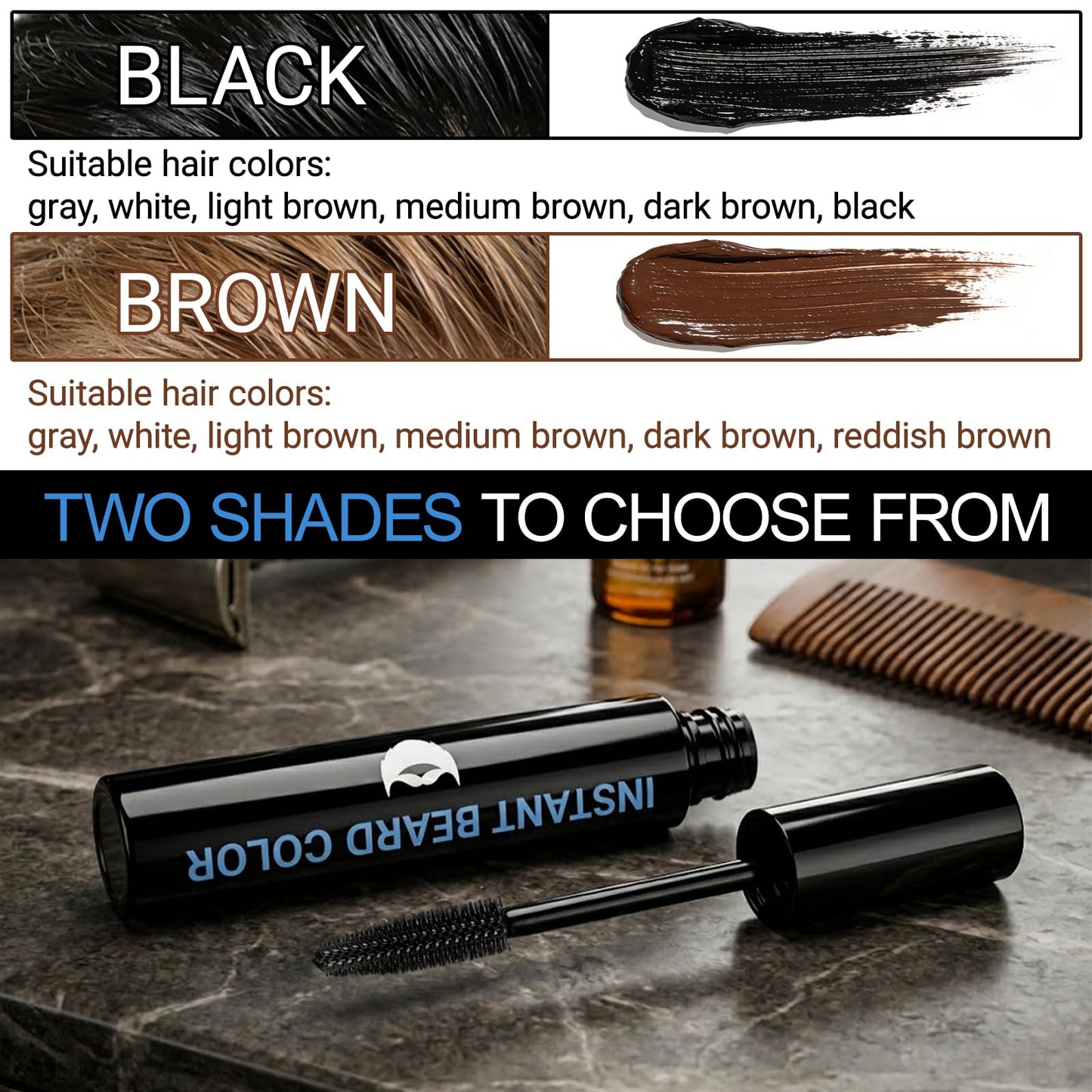 Erinde 1 Day Beard & Brow Color for Men