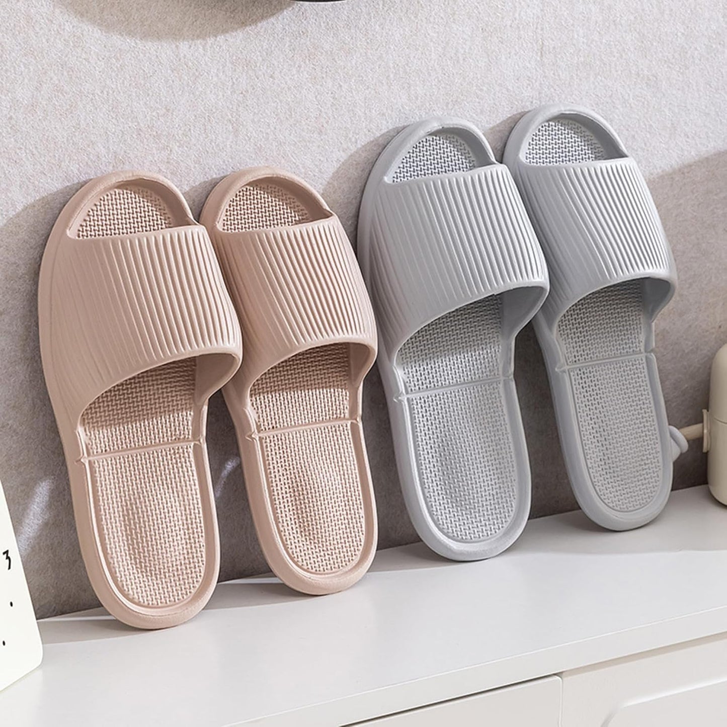 Foldable Shower Shoes - Non-Slip Portable Slippers for Travel | Lightweight EVA Quick-Drying Bathroom Slides