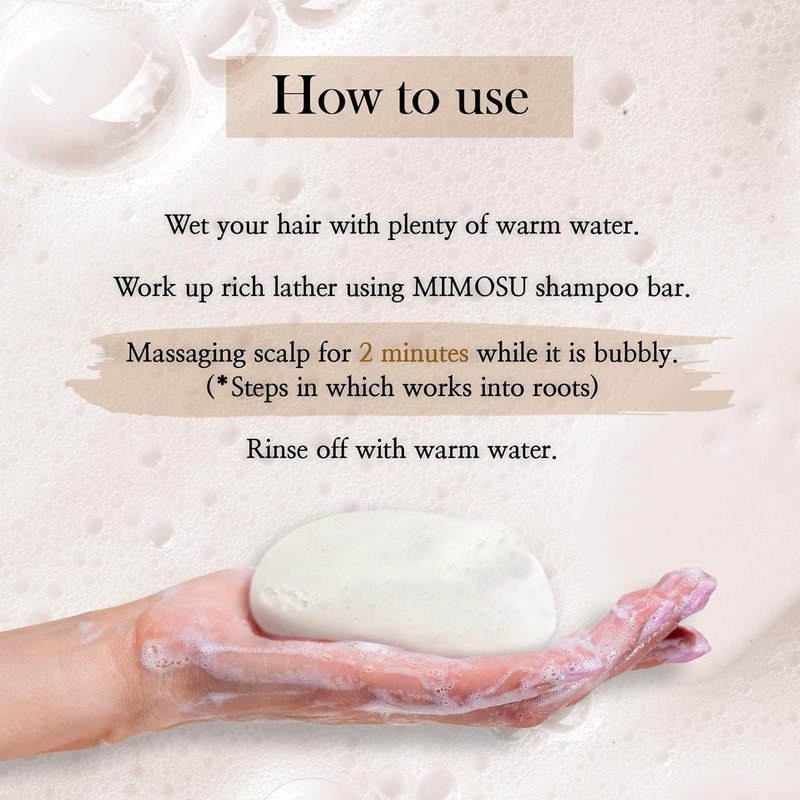 Hair Growth Shampoo Bar - Fermented Rice Water 2-in-1 | pH Balanced, Unscented, 5oz for Oily Hair