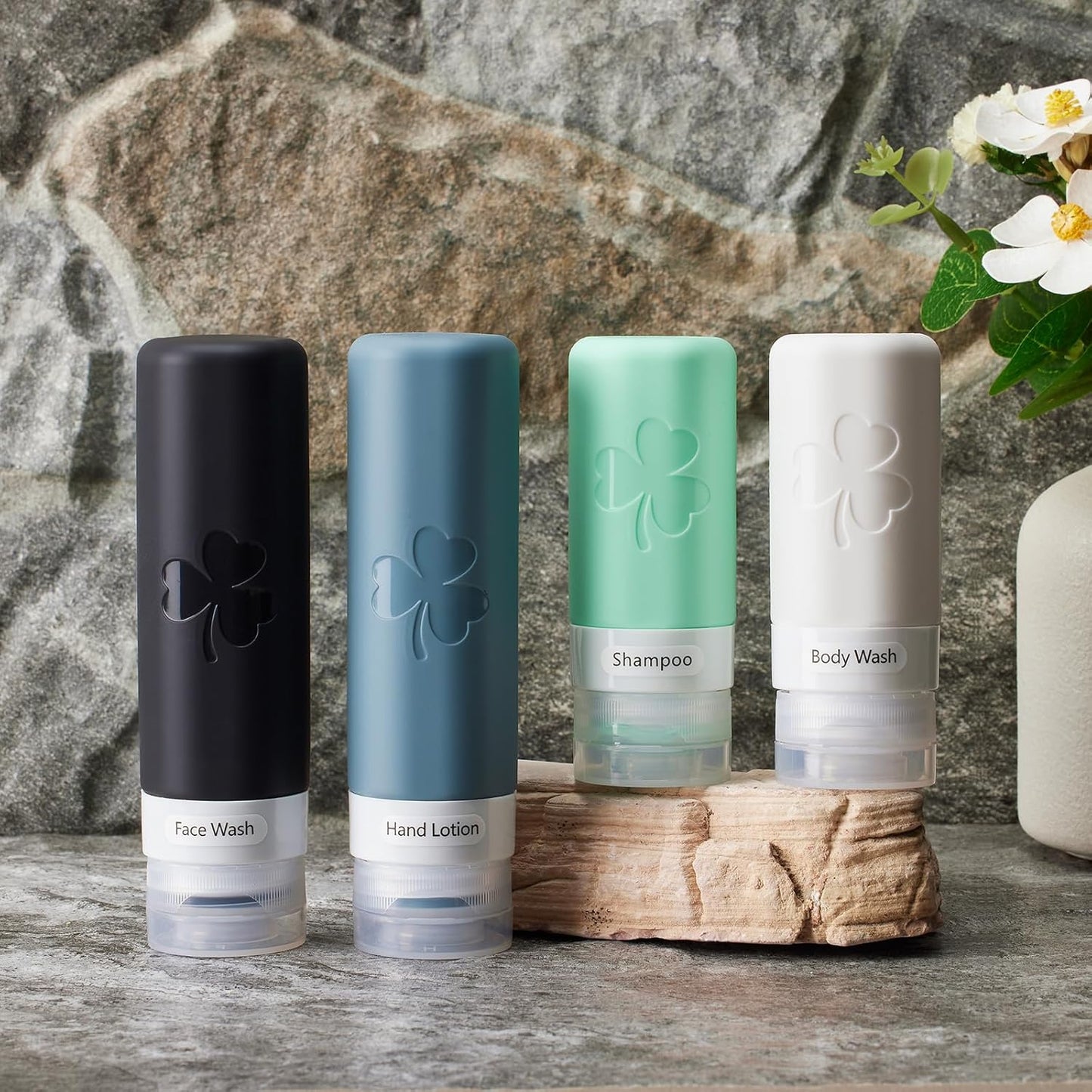 Travel Bottles Set - 23 Pack TSA Approved Silicone Toiletry Bottles | Leak Proof, BPA Free, Refillable Travel Essentials