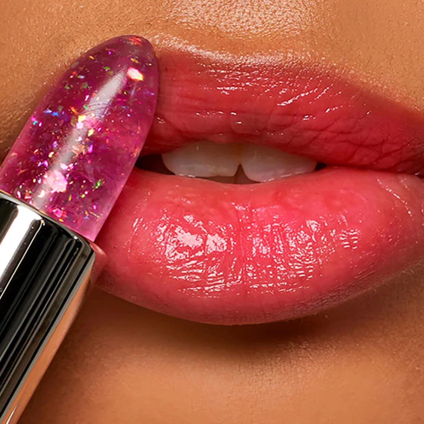 Winky Lux Lavender Glitter Confetti Balm - Hydrating ph Lip Balm, Natural Pink Tint with pH Color Changing, Moisturize & Soften Lips While Leaving Sheer Pink Tint, with Vanilla Scent