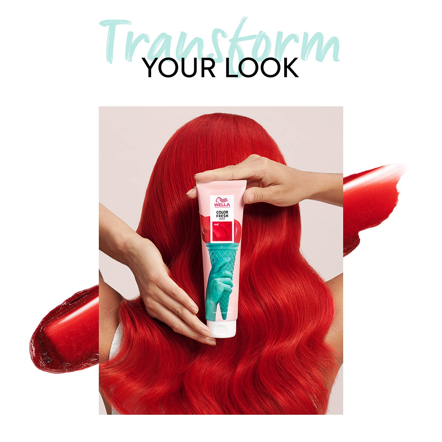 Wella Professionals Color Fresh Mask | Red, Vibrant Shade | Hair Color-Depositing Mask | Vegan Formula with Avocado Oil | Zero Damage | Silicone Free | 5 Fl Oz