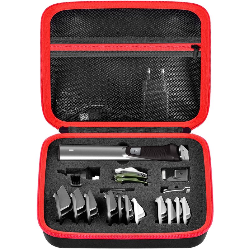 Case for Philips Norelco Multigroomer Beard Trimmer Series 7000 MG7750/49 5000 MG5750/49 for Men, Travel Shaver Organizer Storage Holder for Mens Grooming Kit, Hair Clipper Storage Box Only-Black