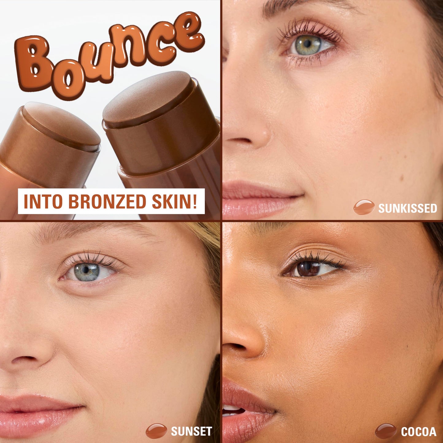 Revolution, Jelly Bronzer Tint Stick, Sheer Liquid Gel Bronzing Makeup for a Sun-Kissed Glow to Cheeks, Vegan & Cruelty-Free, Light Sunkissed, 0.28 oz