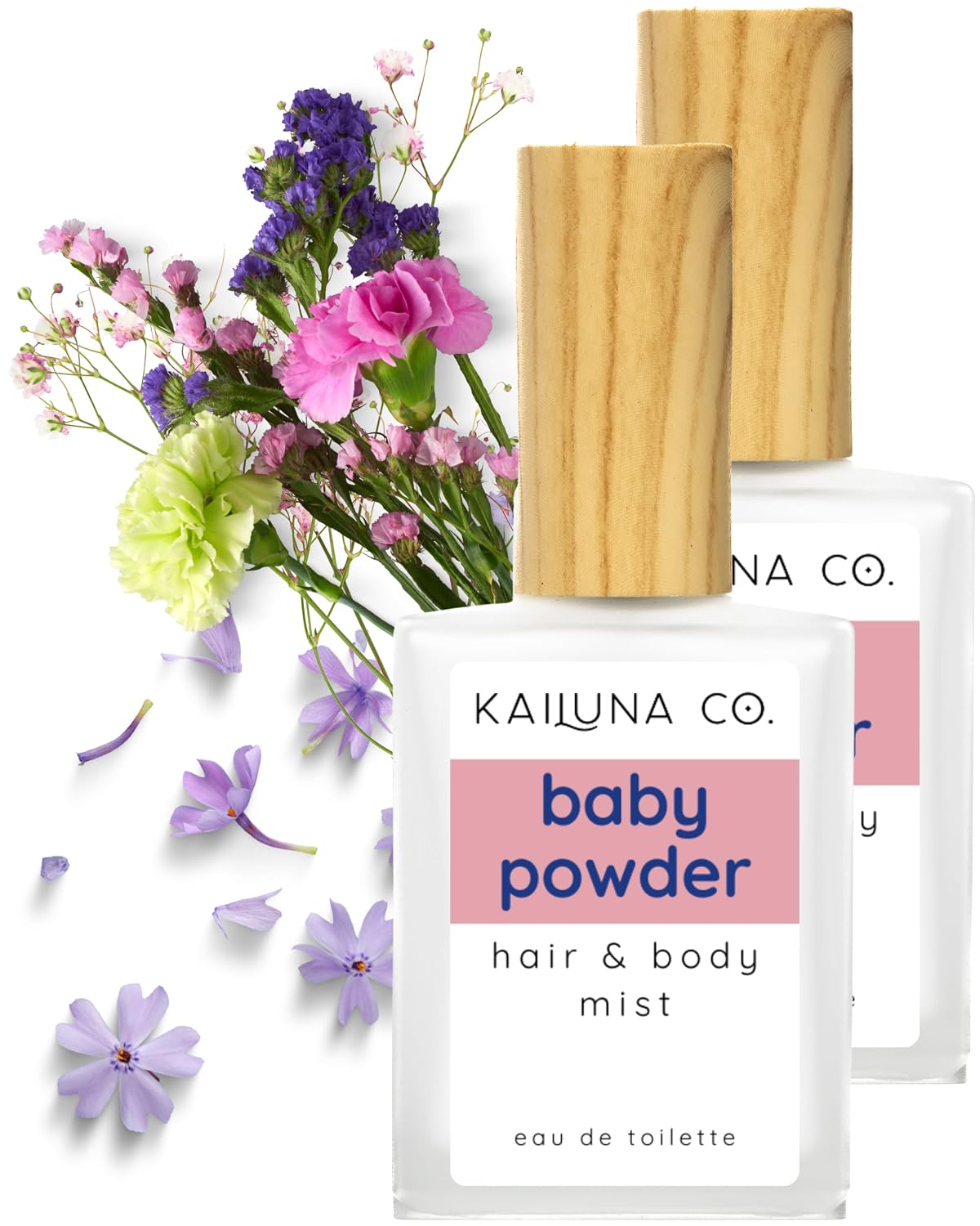 Kailuna Co. Baby Powder Hair & Body Mist Spray - Natural Essential Oils, Alcohol-Free | 0.5 Fl Oz