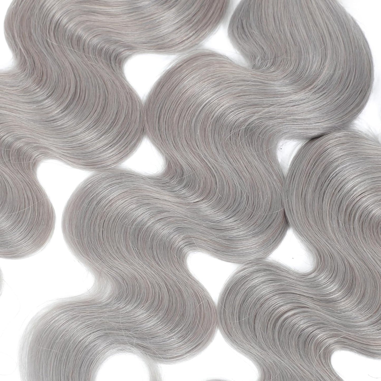 Grey Human Hair Bundles Gray Body Wave Bundle Silver Human Hair 3 Bundles 20 22 24 Inch 300g Brazilian Remy Gray Bundle
