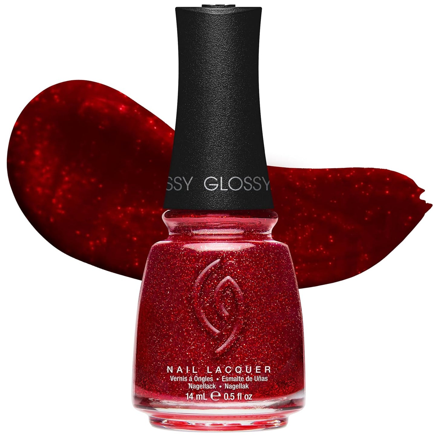 China Glaze Nail Lacquer - Moment in the Sunset Coral Pink Polish | Quick Dry, Chip Resistant, Shimmer Finish, 0.5 fl oz