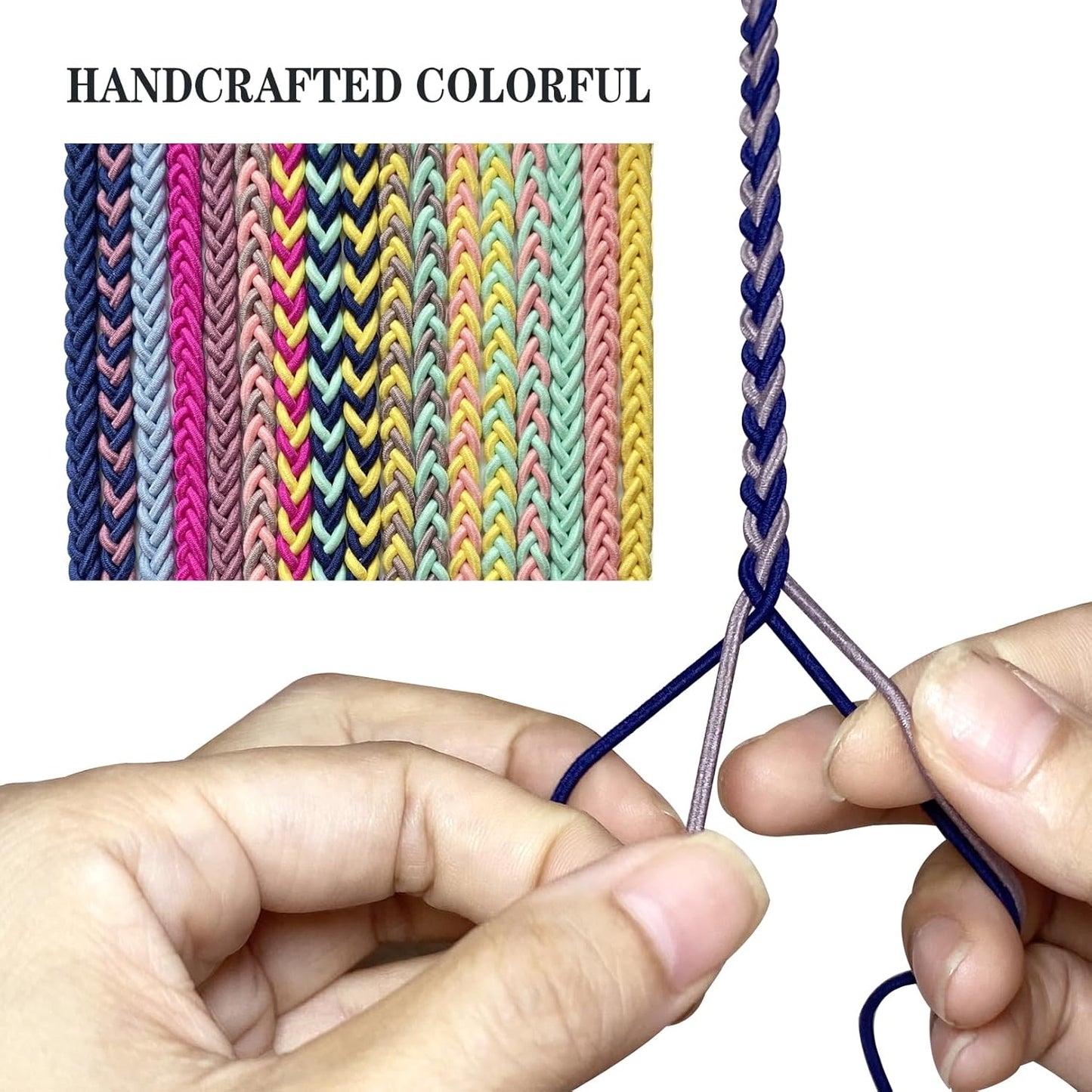 Colorful Spiral Hair Ties - 3 Pack Elastic Ponytail Holders for Short Fine Hair | Damage-Free, No Hooks