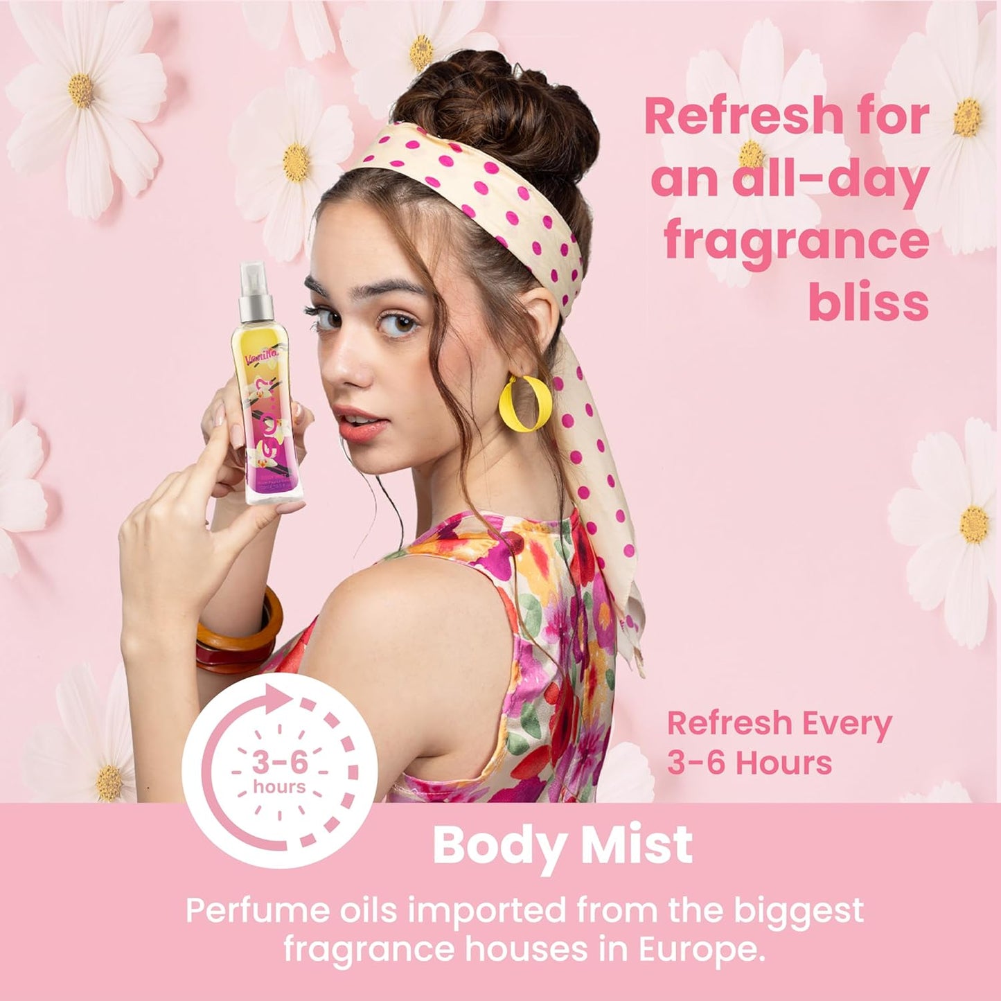 Cotton Candy Body Mist for Women - 3.5 oz Refreshing Fragrance | Pack of 3