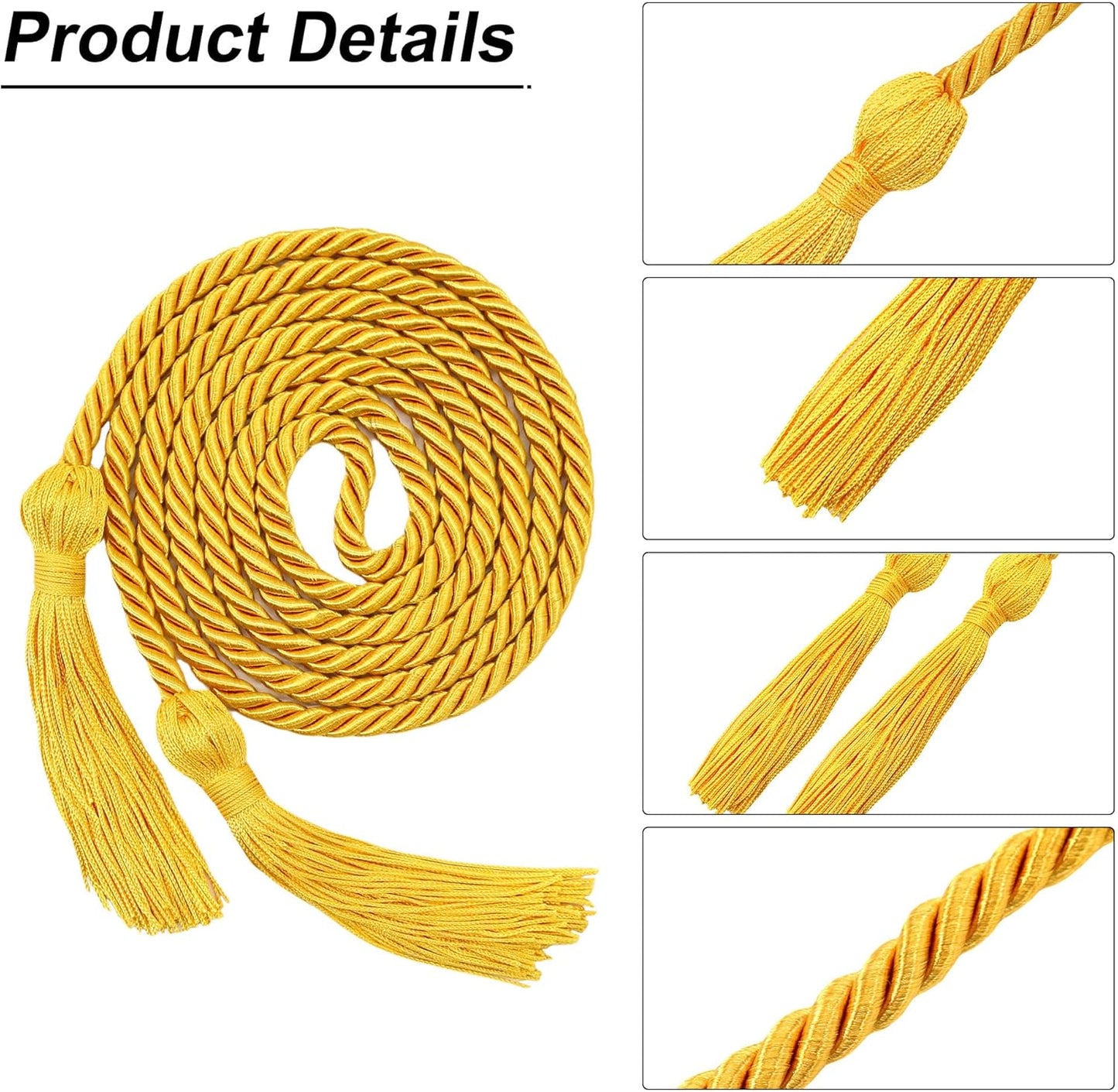 Graduation Honor Cord - 68" Gold | Premium Quality for Ceremonies