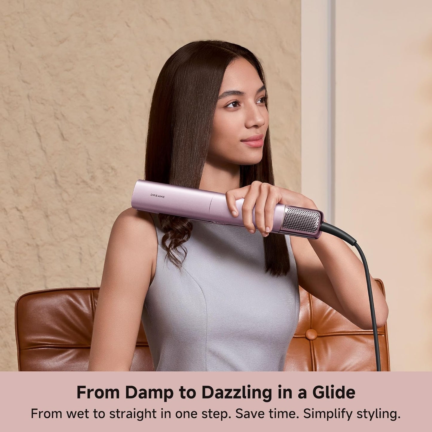 DREAME Aero Straight Pro 2-in-1 Air Straightener | AI Styling, Wet-to-Dry, 57°C Root Care, 110,000RPM Motor