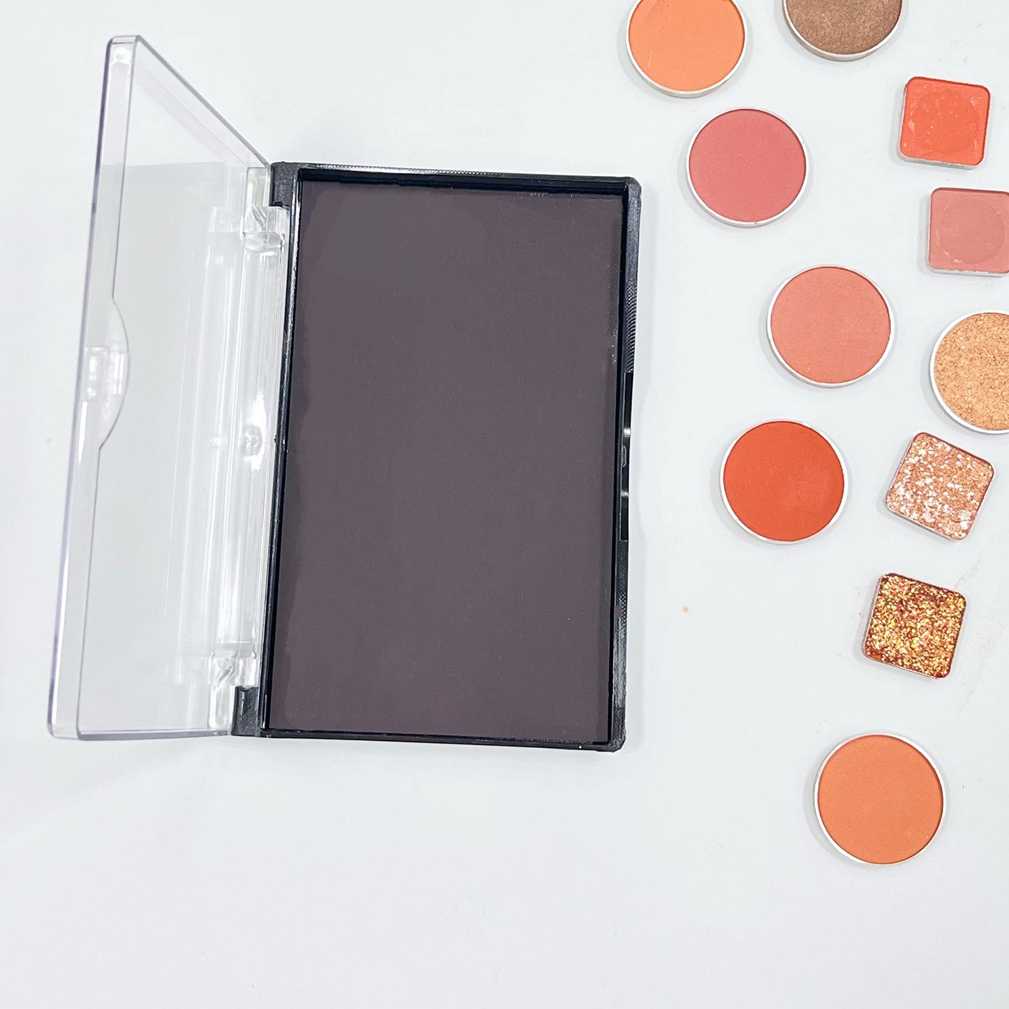 UDTIP Small Size Empty Magnetic Clear Eyeshadow Light Weight Makeup Palette- Traveling, Depotting palette 4.76 x 3.11