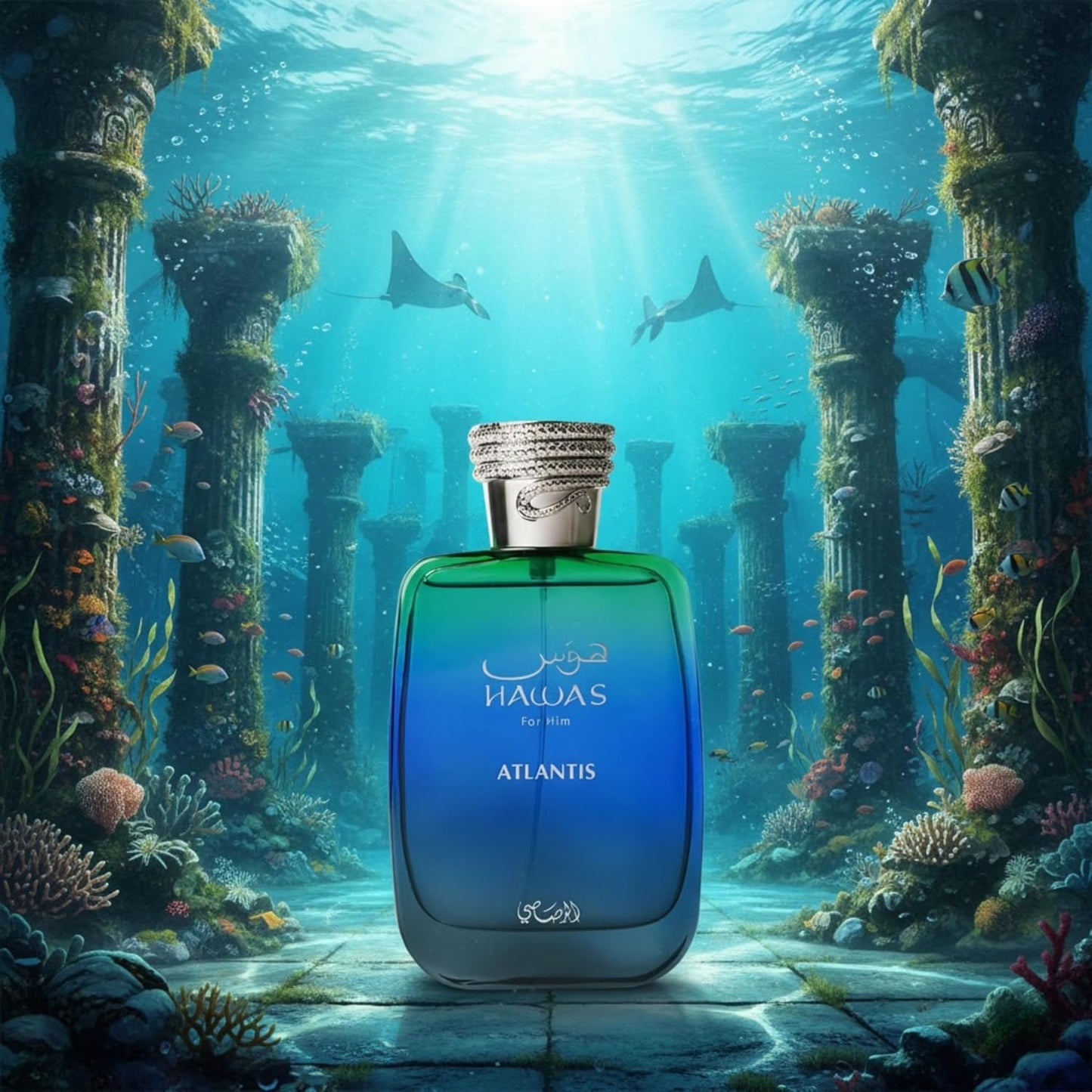 RASASI Hawas Atlantis Eau de Parfum for Men - Fresh & Modern 100ml (3.4 oz) Fragrance Spray