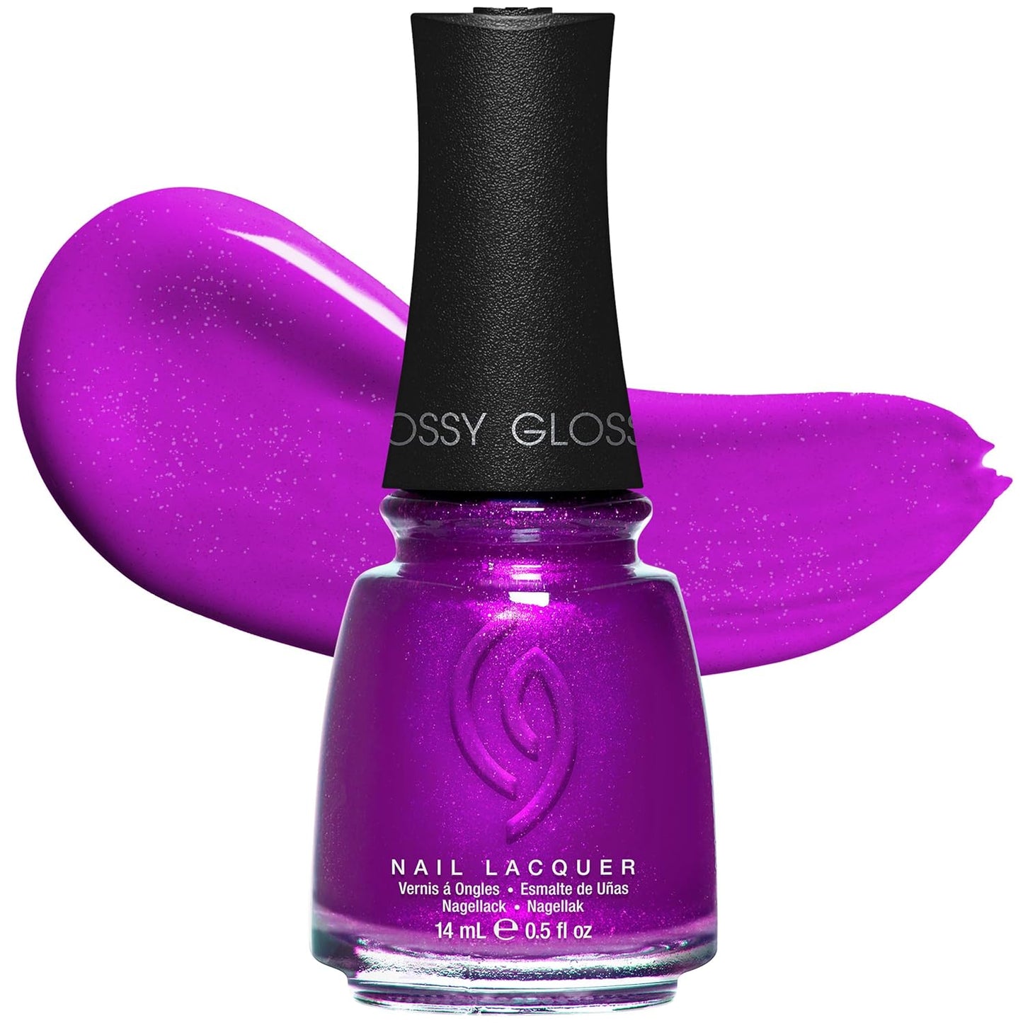 China Glaze Nail Lacquer - Moment in the Sunset Coral Pink Polish | Quick Dry, Chip Resistant, Shimmer Finish, 0.5 fl oz