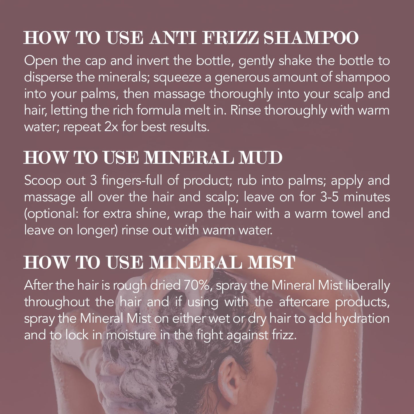 Mineral DeFrizz Kit (Shampoo, Mud, Mineral Mist)