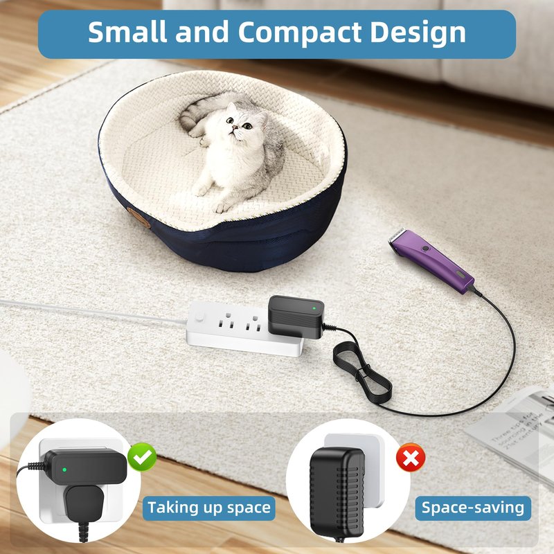 Charger Compatible with Wahl Animal Cordless Clippers, Power Adapter for Wahl Arco, Bravura, Chromado, Motion, Mini Arco Cordless Clippers Charger (1881-2800)