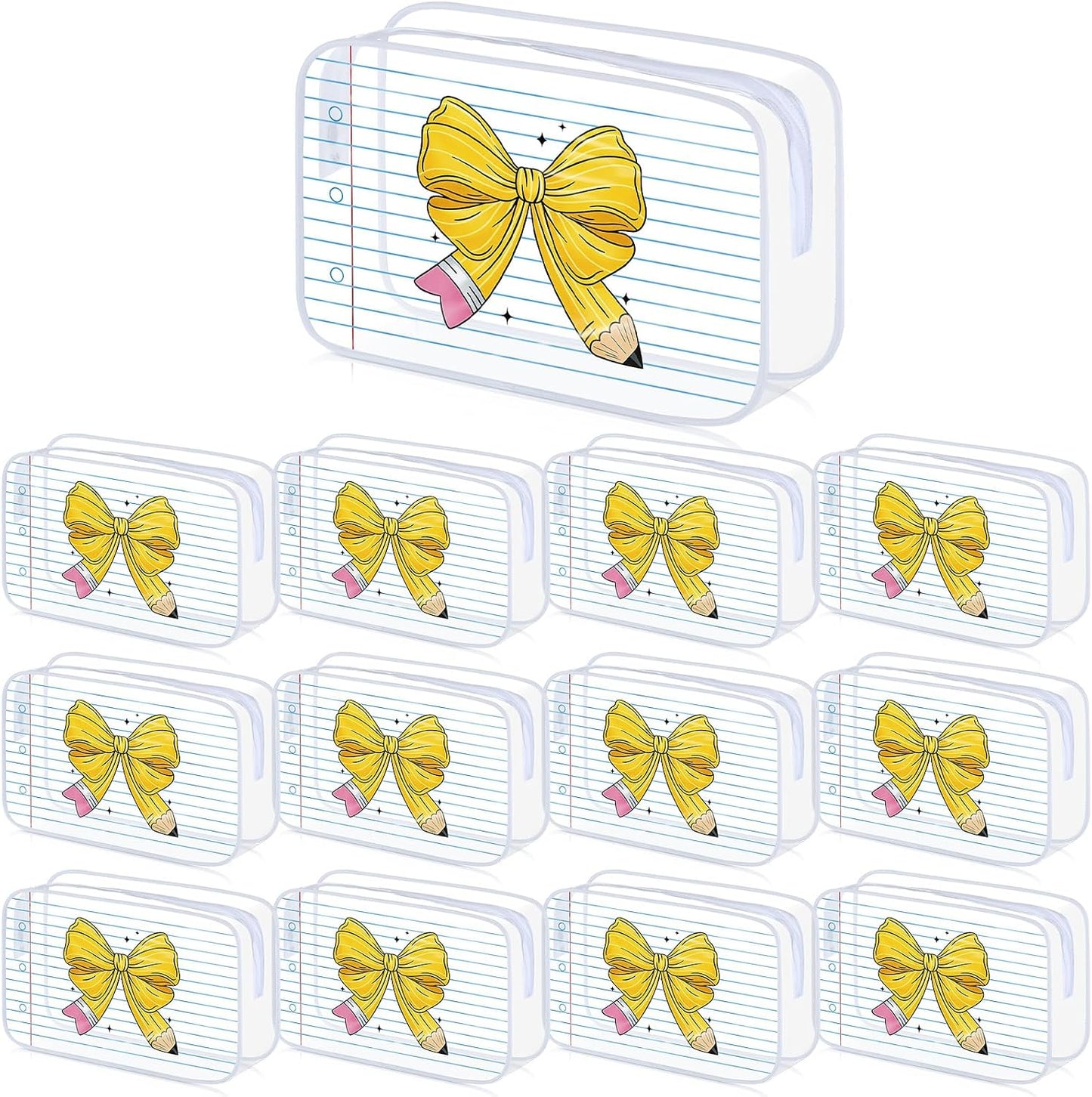 Softball Party Favors - 12 Pink Bow Snack Bags for Girls | Goodie Bags for Birthdays & Back to School, 7.09 x 4.72 x 2.36 Inch
