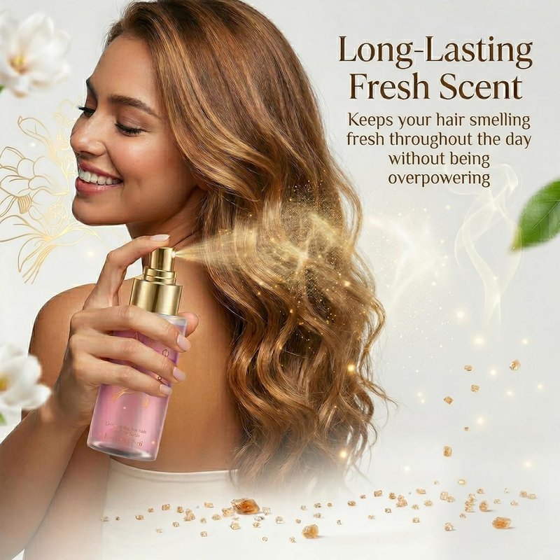 Natural Hair Perfume for Women | Long-Lasting Fragrance - 75ml/2.54 fl oz (Warm Sugar)