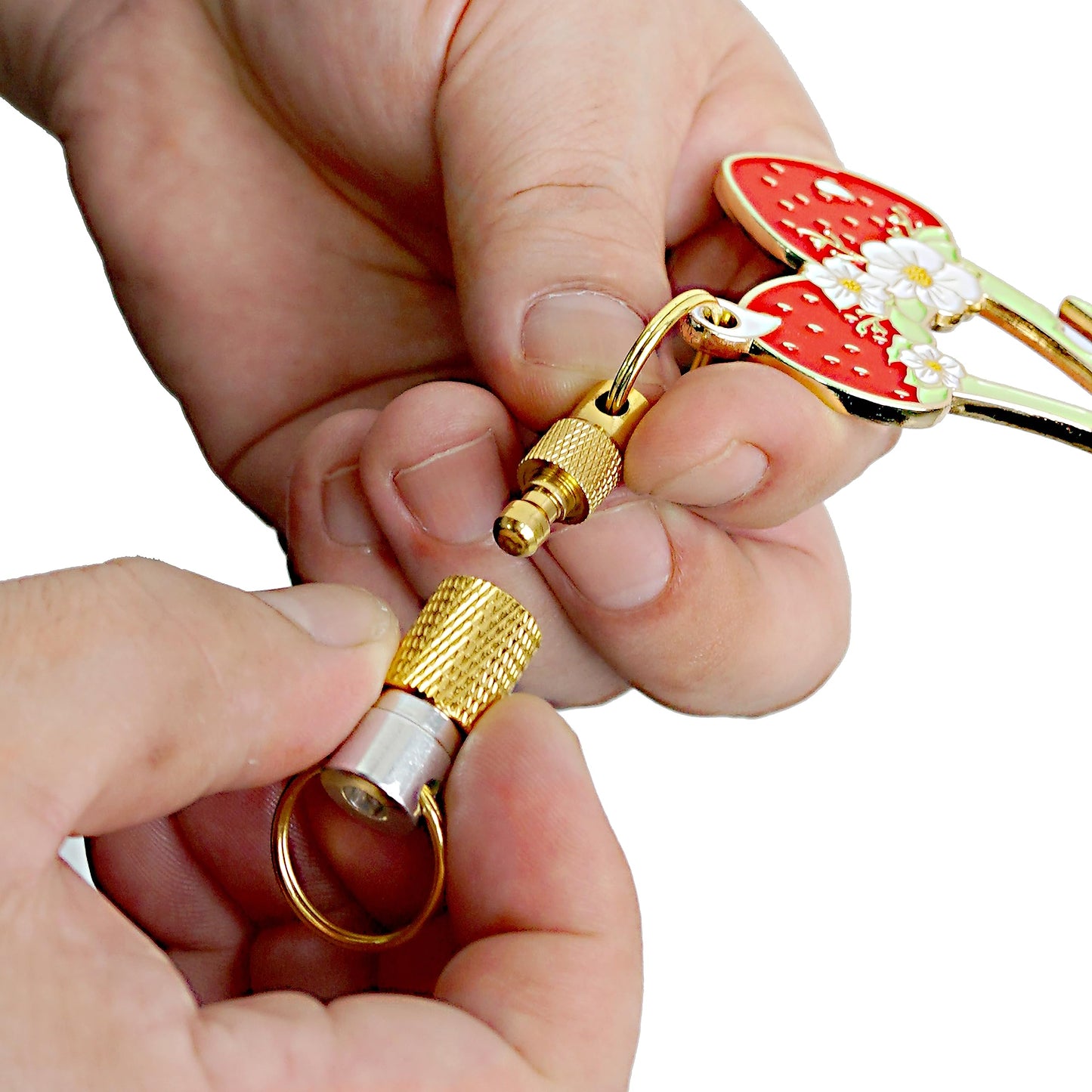 MALTERZER Keychain Safety for Women Self Defense Strawberry Key Chain Accessories Set (Strawberry keychain set 2)