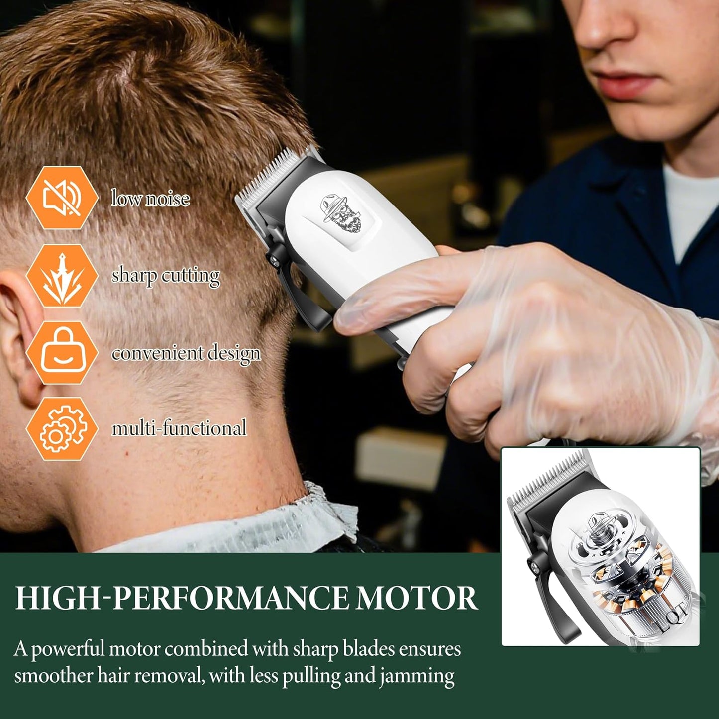 Hair Clippers for Men - Professional 3-Piece Grooming Kit with LED Display | Cordless Hair Clipper, Foil Shaver & Nose Trimmer