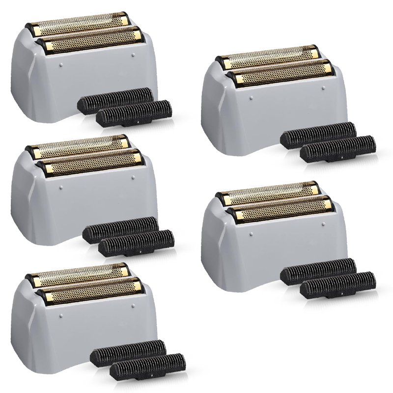 FAMELEC for Andis Foil Shaver Replacement Foil TS1 17220 TS2 17200 Electric Razor, Hypoallergenic Gold Foil Shaver Blades Replaces 17155 17280 Pro Foil and Cutters Shavers (5 Pack)