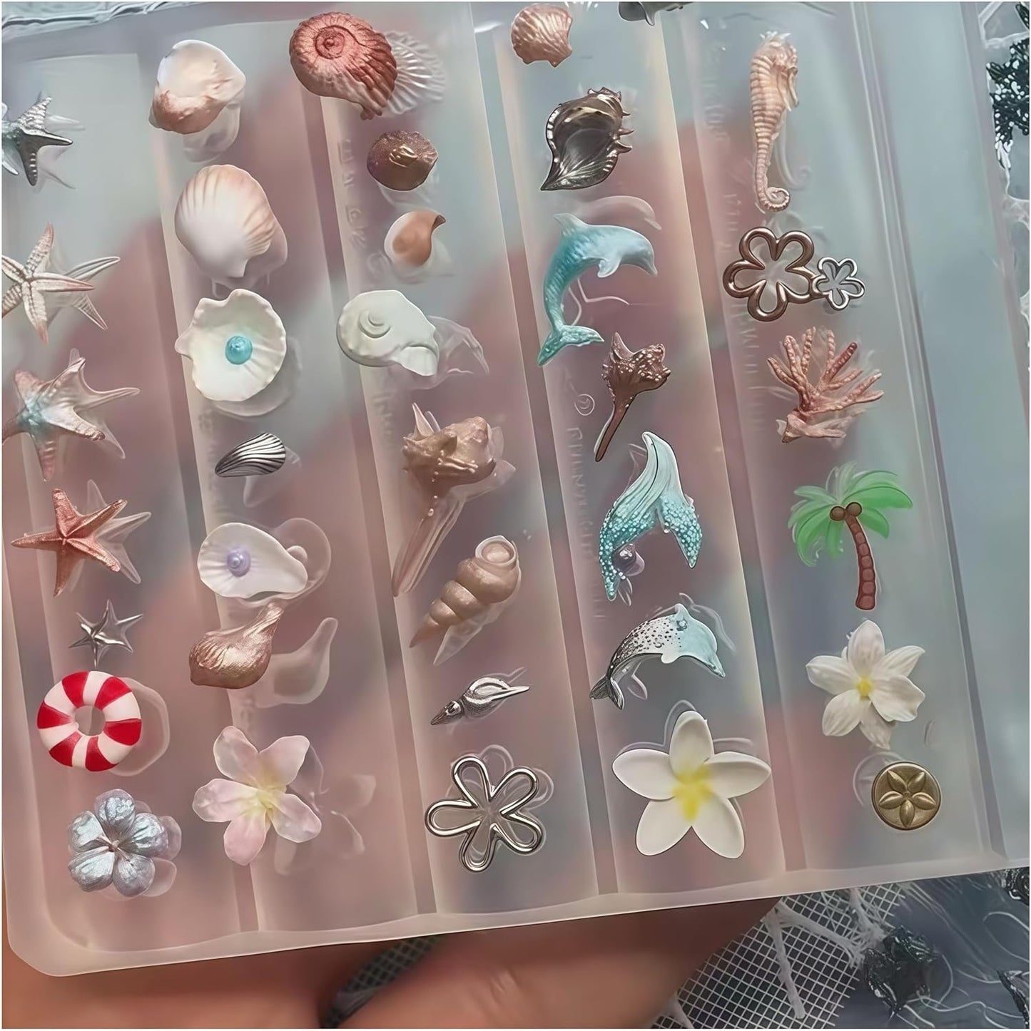 3D Sea Shell Nail Mold - Silicone Nail Art Tools for Summer Beach Ocean Charms | Perfect for Resin Crafts