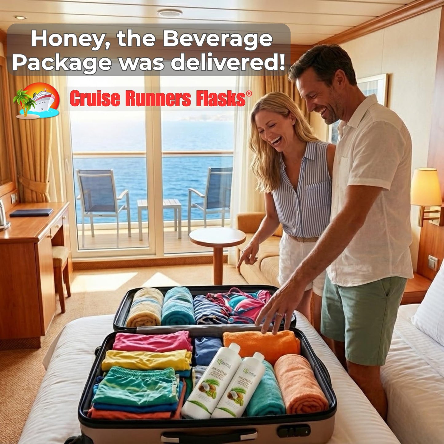 Cruise Runners 2x17.3oz Rum Runners for Cruise Liquor Smuggle Bottle Empty Shampoo Bottles Hidden Alcohol Container Flasks for Liquor Disguise Secret Plastic Flask Discreet
