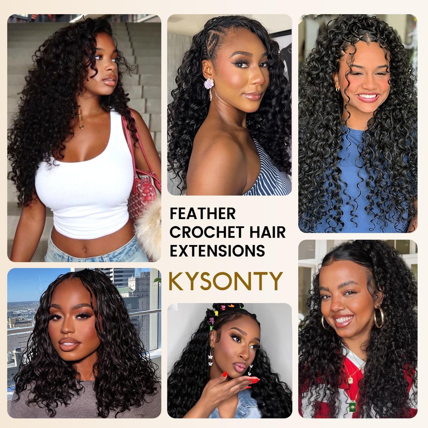 Feather Crochet Hair for Black Women Miracle Knots Invisible Curly Water Wave Crochet Hair Black Pre-Separated Deep Wave Synthetic Braiding Hair Extensions (OT30, 12, Burmese Curly)