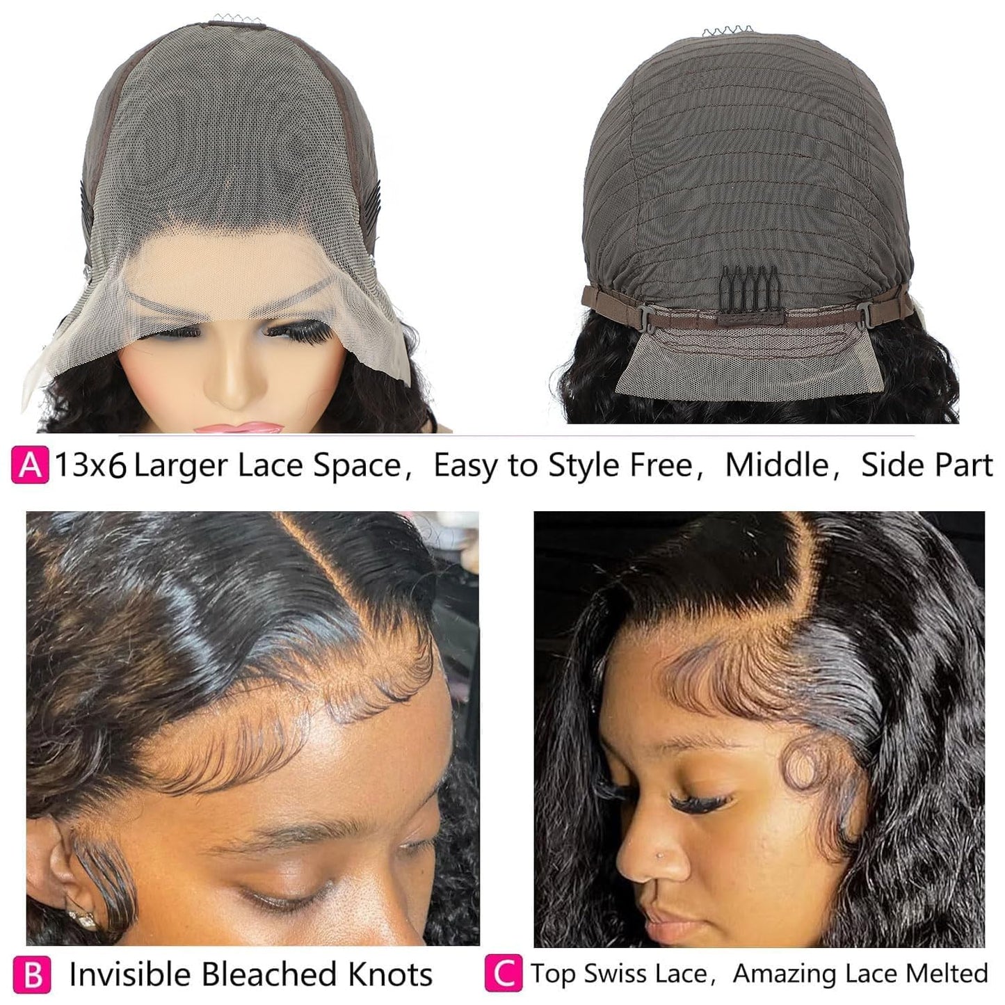 Deep Wave Bob Wig - 200 Density HD Lace Front Human Hair | Glueless Short Curly 12 Inch for Black Women