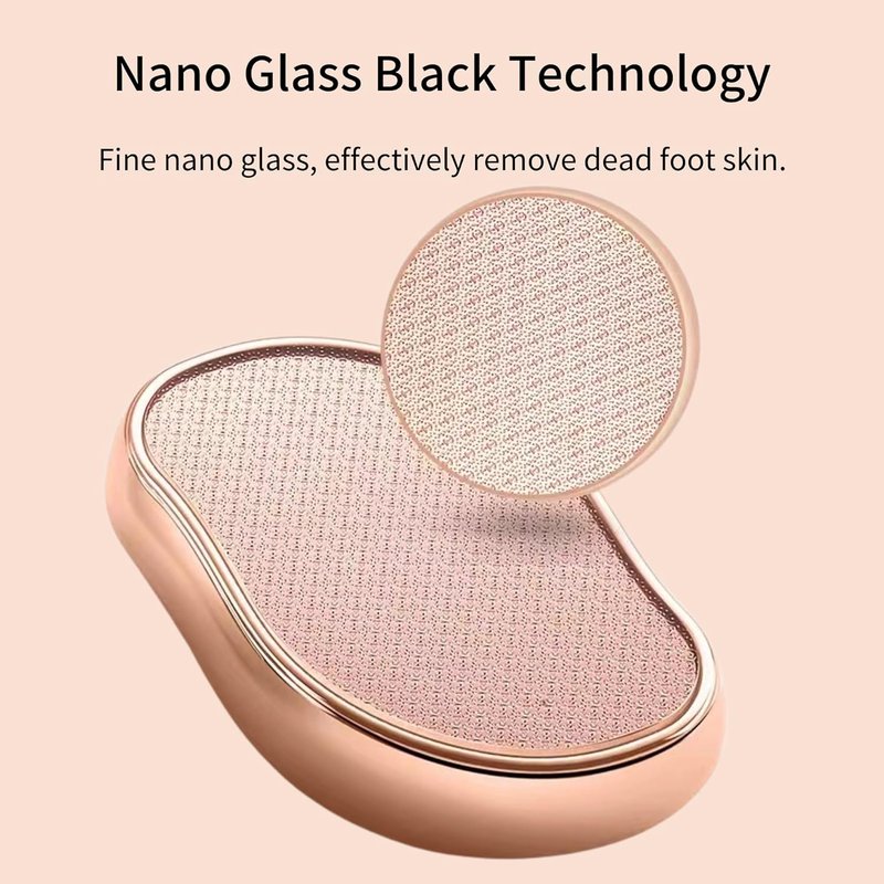 Nano Glass Foot File - Exfoliating Pedicure Tool for Hard Skin Removal | Wet & Dry Use, Comfortable Grip