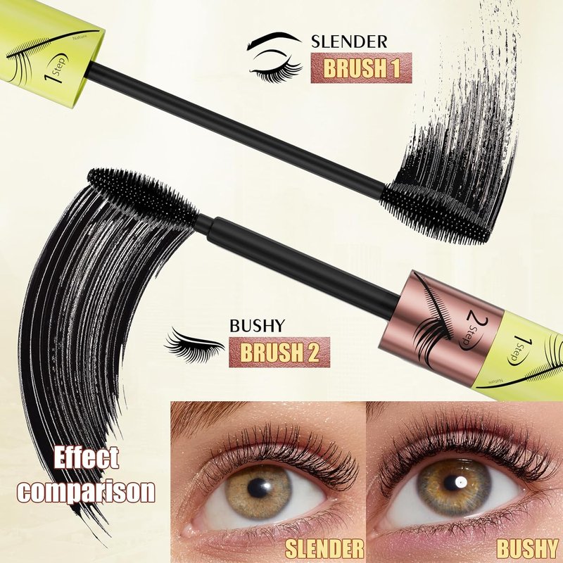 Black Tubing Mascara for Volume & Length - Waterproof, No Smudge Formula for Soft, Full Lashes
