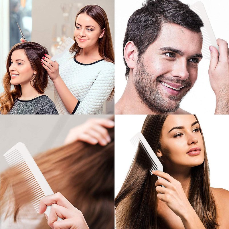 Boao 3 Pieces Barber Combs Flat Top Clipper Combs Hair Cutting for Flat Top and Clipper Cuts(White)
