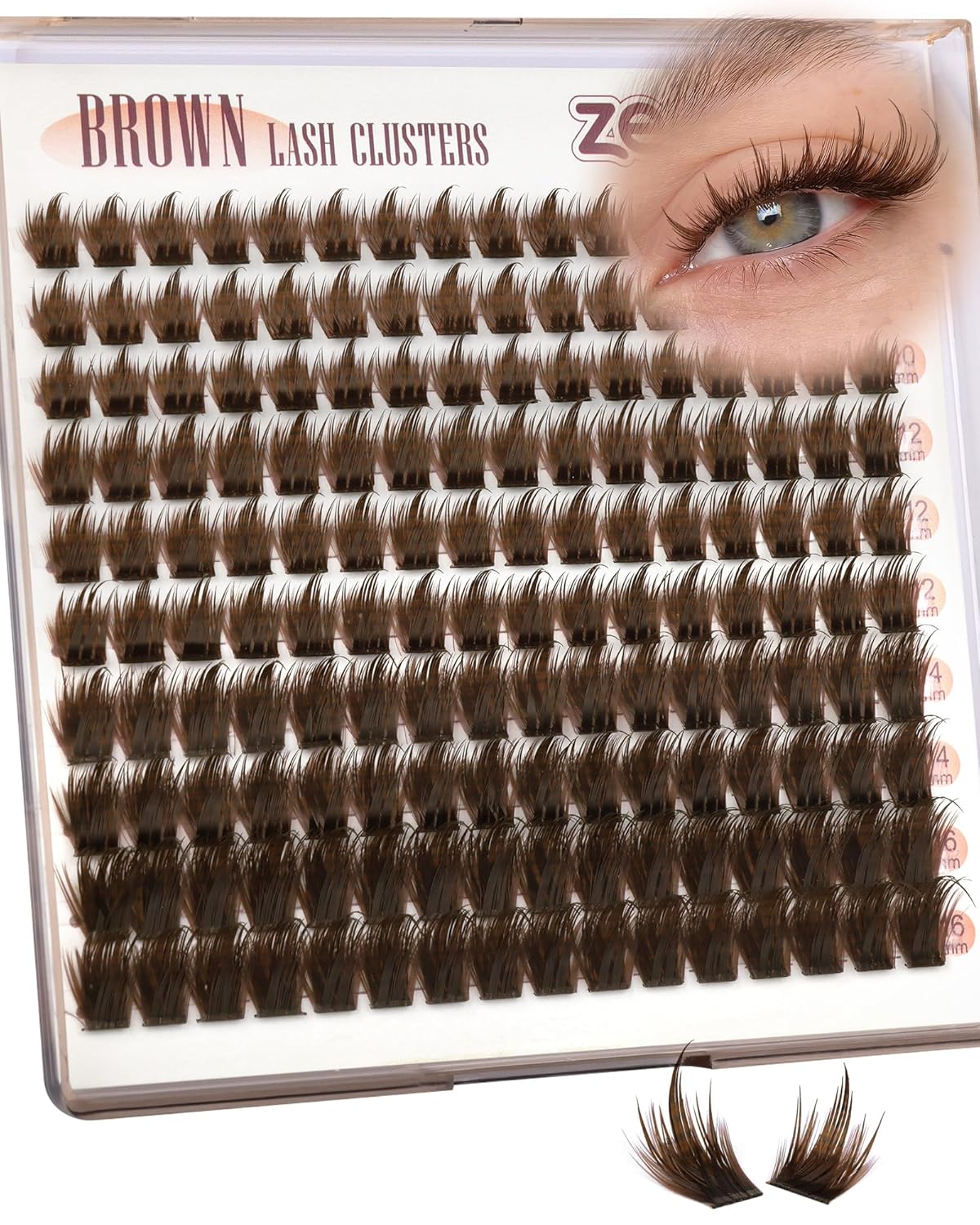 Manga Eyelash Clusters - Brown Wispy & Spiky Individual Lashes | DIY Anime Extensions 8-16MM
