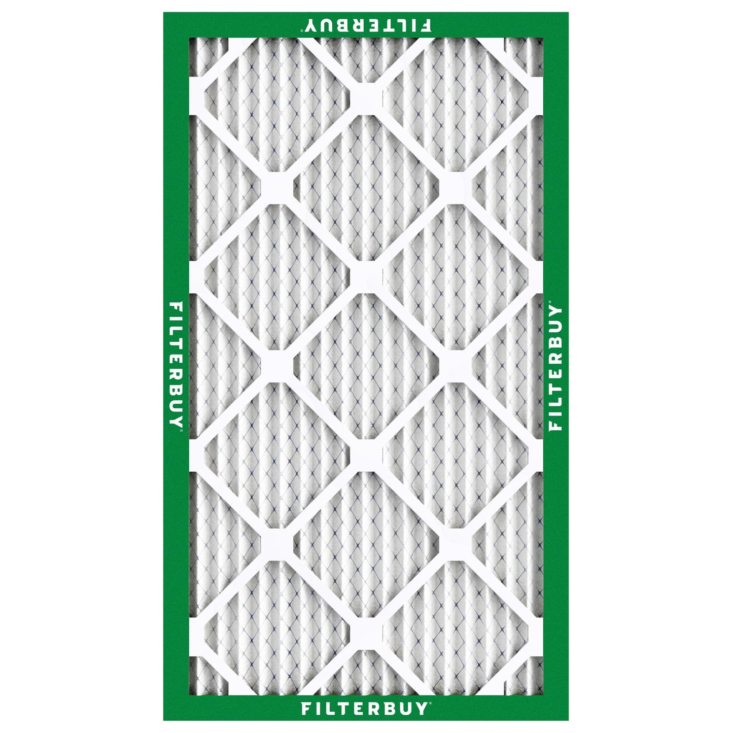 Filterbuy 16x25x1 Air Filter MERV 8 Essential Dust & Allergy Defense (4-Pack), Electrostatic Pleated HVAC AC Furnace Filters Replacement, Made in USA (Actual Size: 15.50 x 24.50 x 0.75)