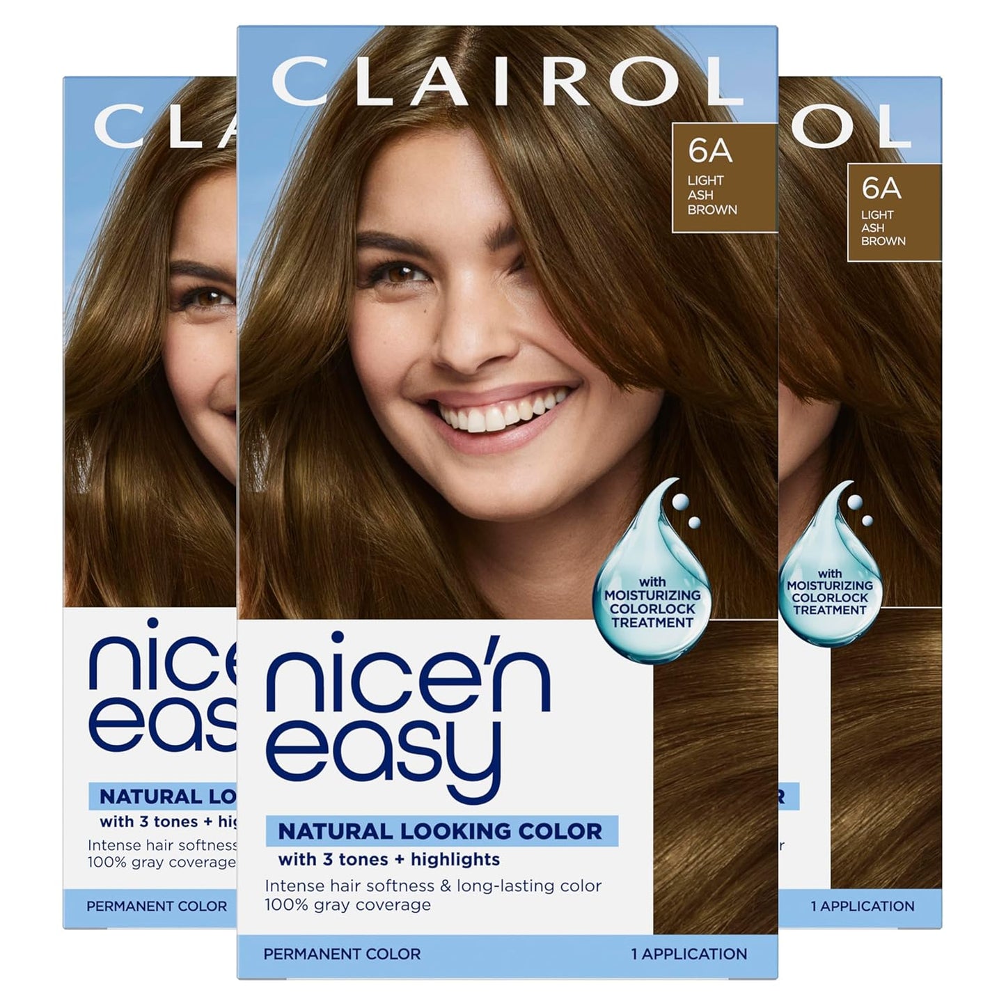 Clairol Nice'n Easy Permanent Hair Dye - Blackest Black | 100% Gray Coverage & Long-Lasting Shine | Single Pack