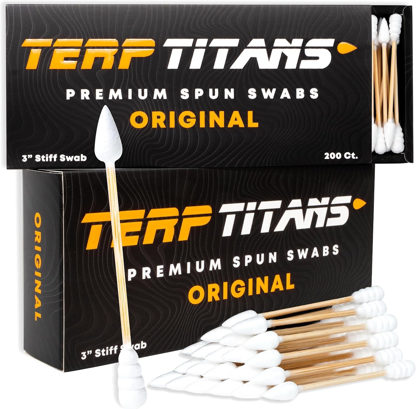 Bamboo Cotton Swabs - Dual-Tip Spiral & Fine Point for Precision | Extra Strong, Lint-Free | 200 Count Box