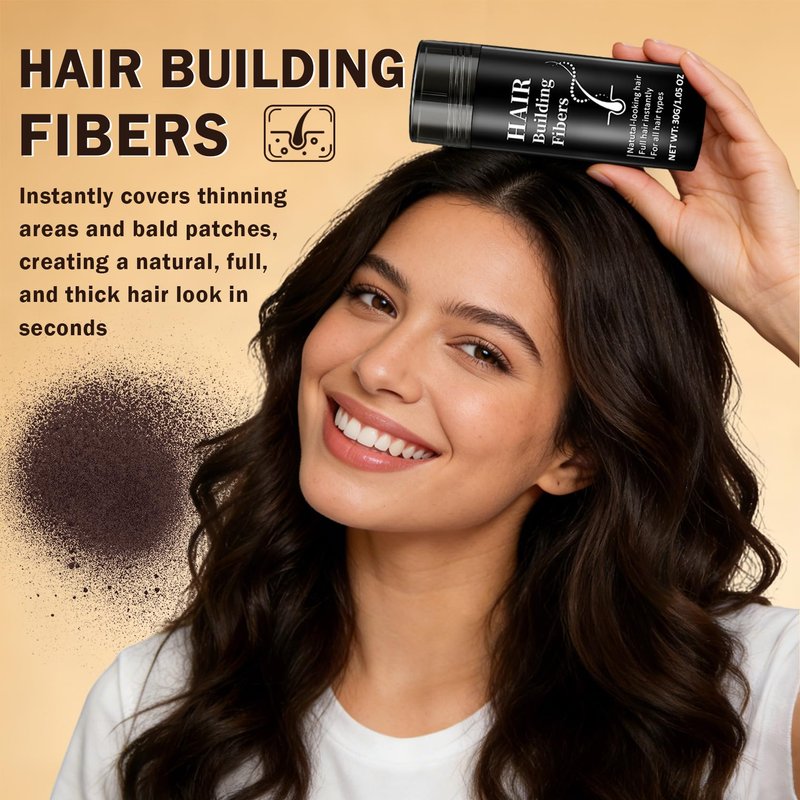 ZHISHUDL Hair Fibers for Thinning Hair for Men & Women Hair Building Fibers Instant Cover Up & Volume Instantly Hair Filler - 02 Dark Brown