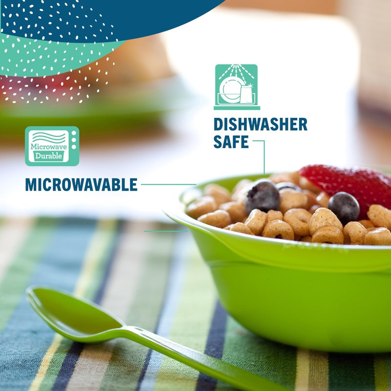 Preserve Reusable BPA Free Everyday Tableware Dish Set for 4 with Utensils - Made from Recycled Plastic - 4 Plates, 4 Bowls, 4 Cups and 24 pieces of Cutlery - Midnight Blue