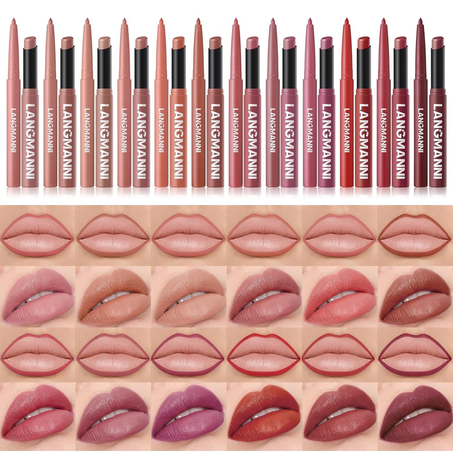 12Pcs Lip Set - Matte & Creamy Lipstick and Liner Set | Long-Lasting Bold & Nude Shades for Daily Use or Parties