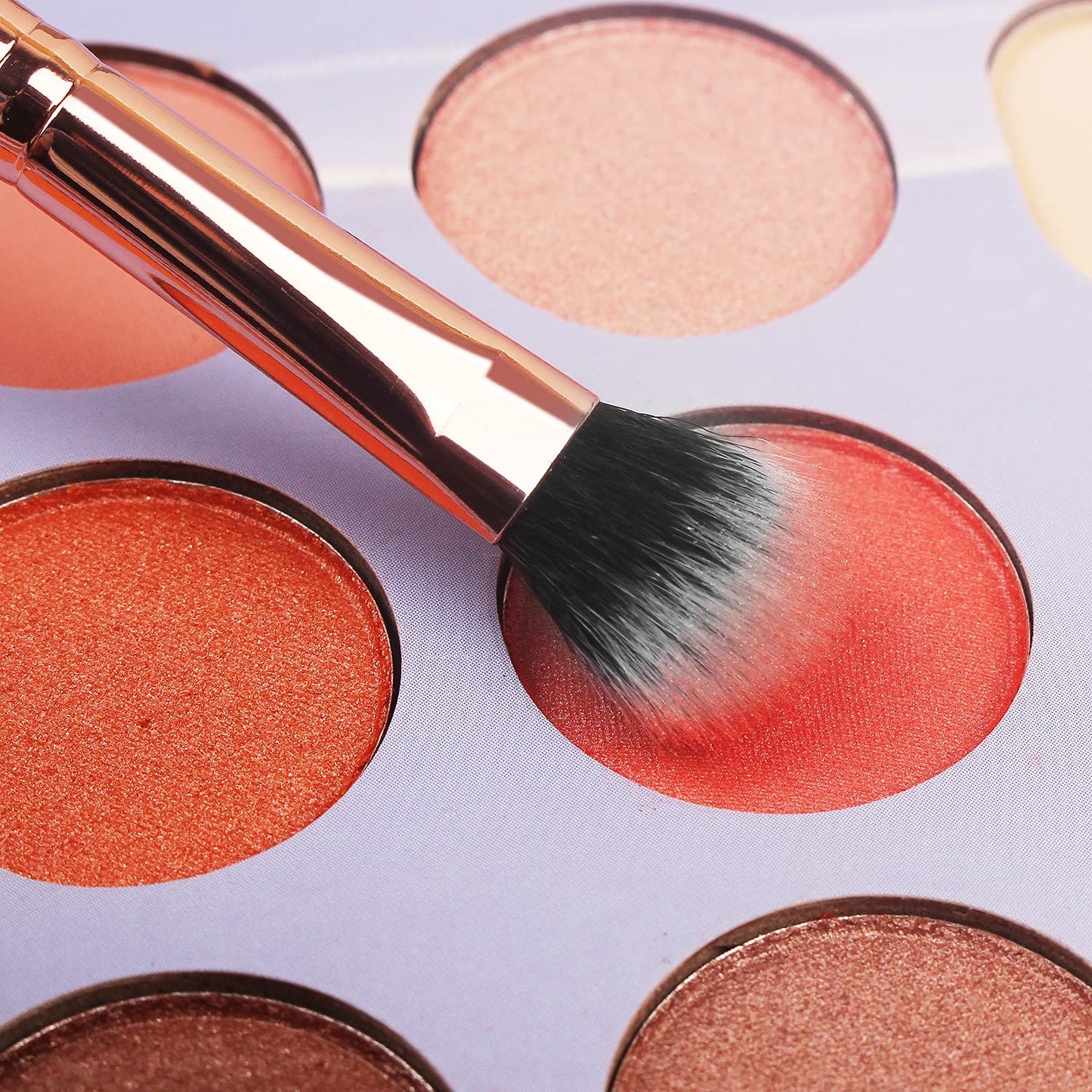 Real Perfection Makeup Brush Set - 16 Premium Synthetic Brushes for Foundation, Eyeshadow & Blush | Pink