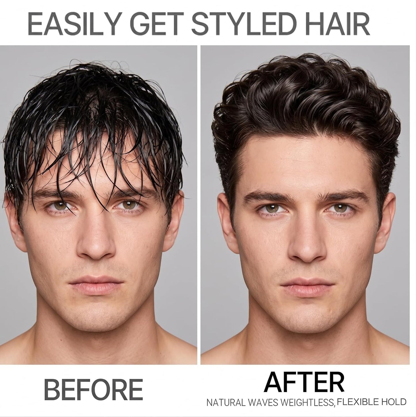 Upgraded Texture Comb for Men - Wide Tooth Volumizing Hair Tool | ABS Anti-Slip Design for Maximum Volume