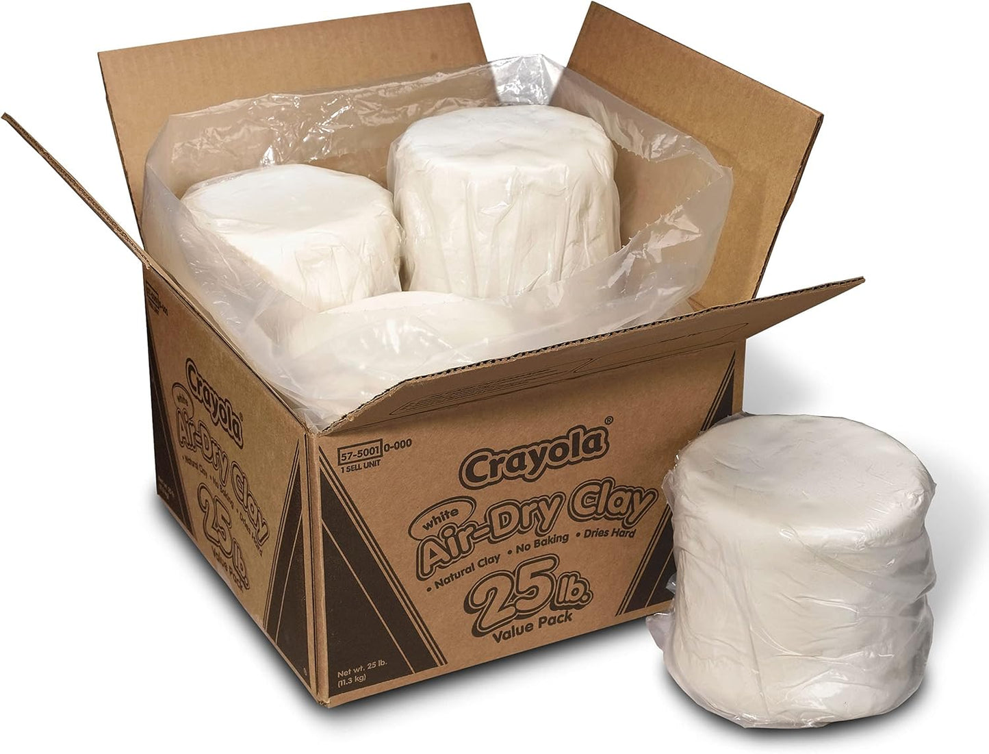 Crayola Air Dry Clay - Natural White Modeling Clay for Kids | 5lbs Bulk Sculpting Material for Art Classrooms