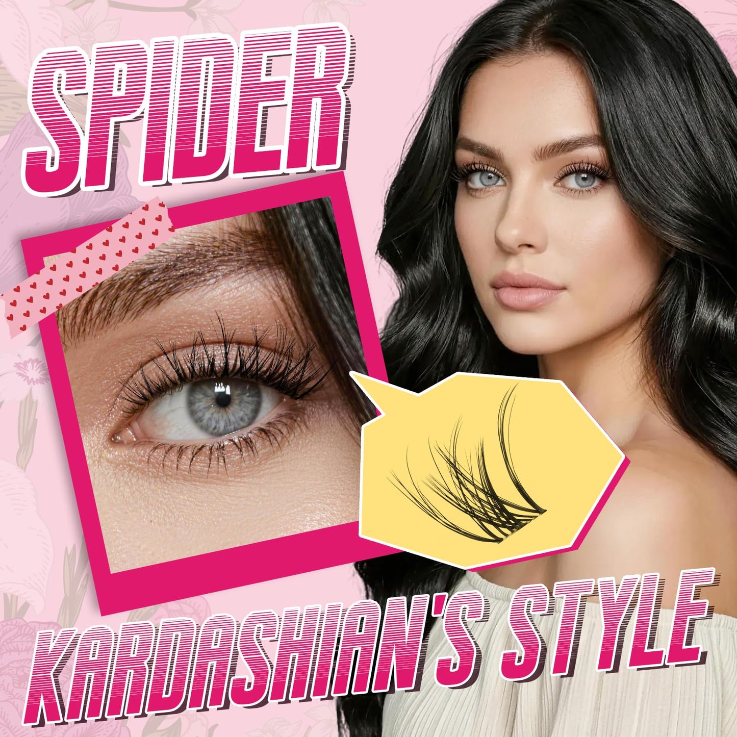 PROLASHBEAUTY Spider Lash Clusters Breeze Eyelash Clusters Natural Lash Clusters Wispy Lashes D Curl Lashes Clusters with Super Thin Band Natural Look Reusable Soft & Comfortable (Breeze, 8-16mix)