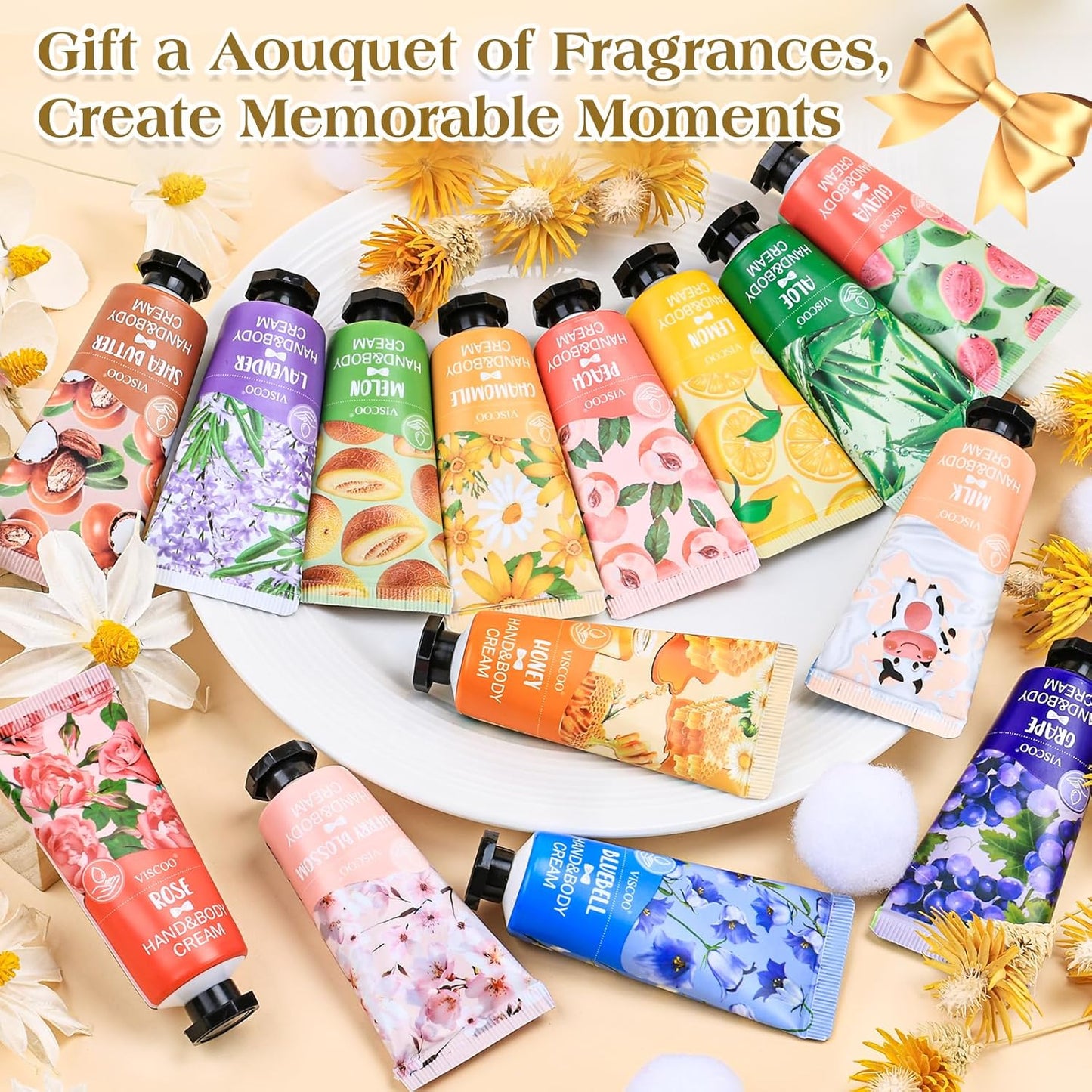 Hand Cream Gift Set - 42 Pack Moisturizing Mini Lotions for Women | Perfect Teacher Appreciation & Graduation Gifts