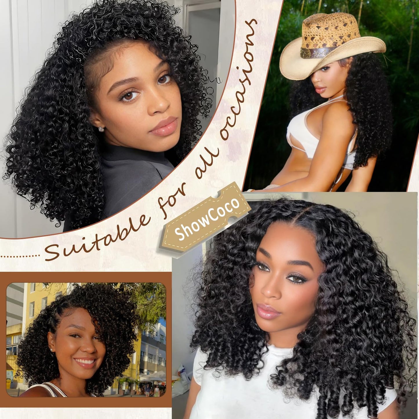 Burmese Curly Crochet Hair - Miracle Knots for Black Women | 18 Inch, 125g, 100 Strands
