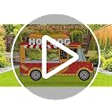 Hot Dog Car Photo Booth Backdrop - 73x53 Inch Fast Food Party Decoration