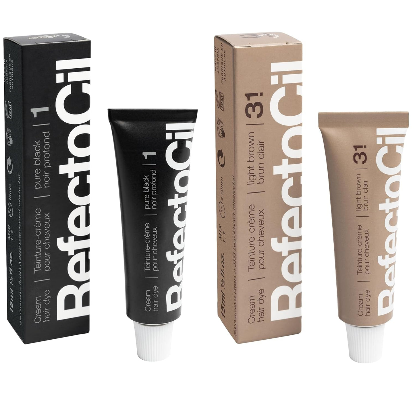 RefectoCil Cream Hair Dye 2-Pack | Long-Lasting Professional Hair Tint for Vibrant Color