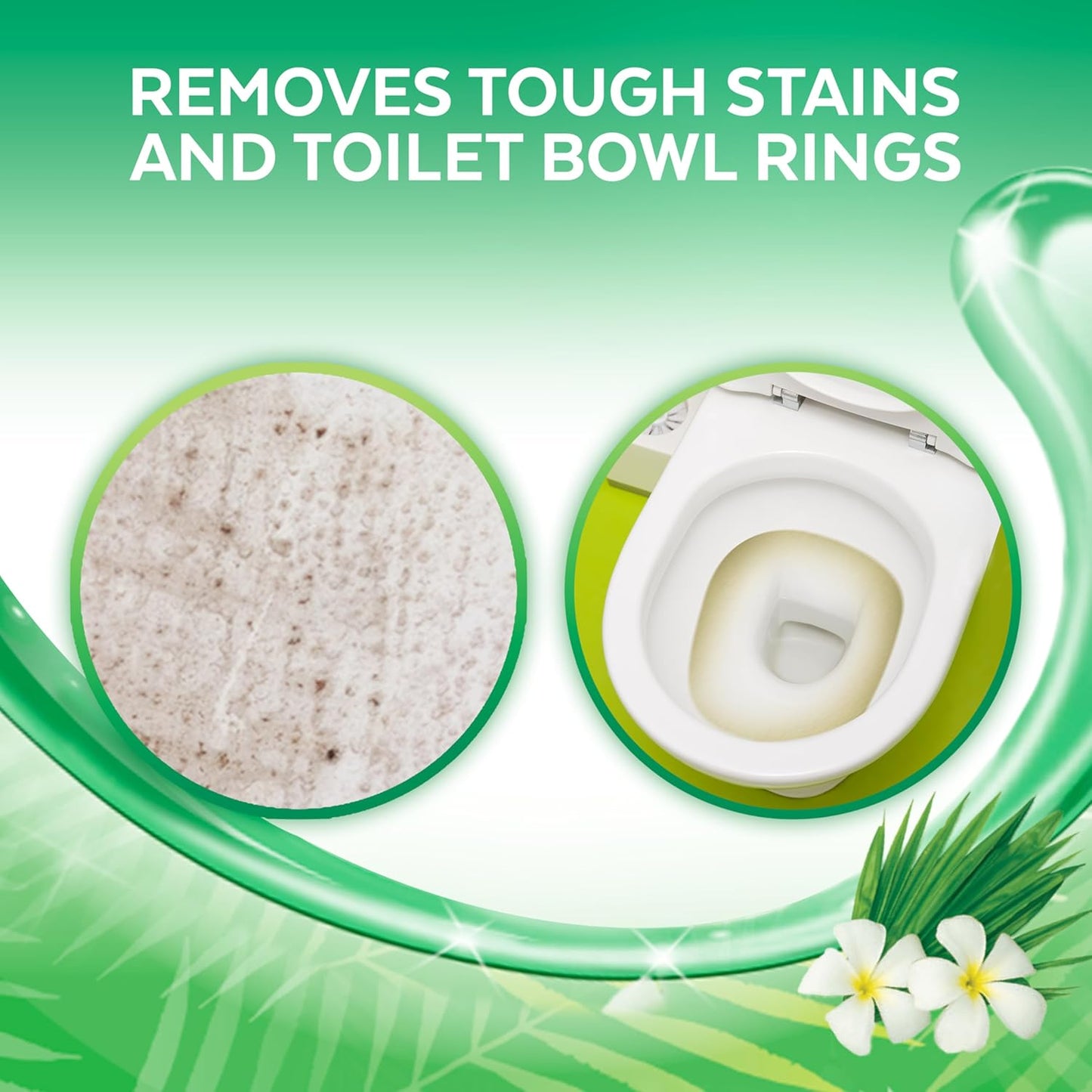 Lysol Toilet Bowl Cleaner Gel - Powerful Disinfectant & Stain Remover | Forest Rain Scent, 24oz (Pack of 2)